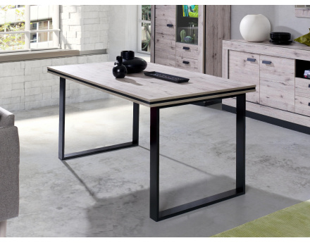 Otis - table à manger bois gris - style contemporain - 180 cm