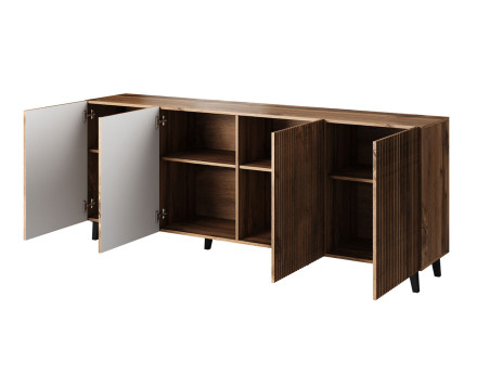 Come - buffet bas - bois - 4 portes 200 cm