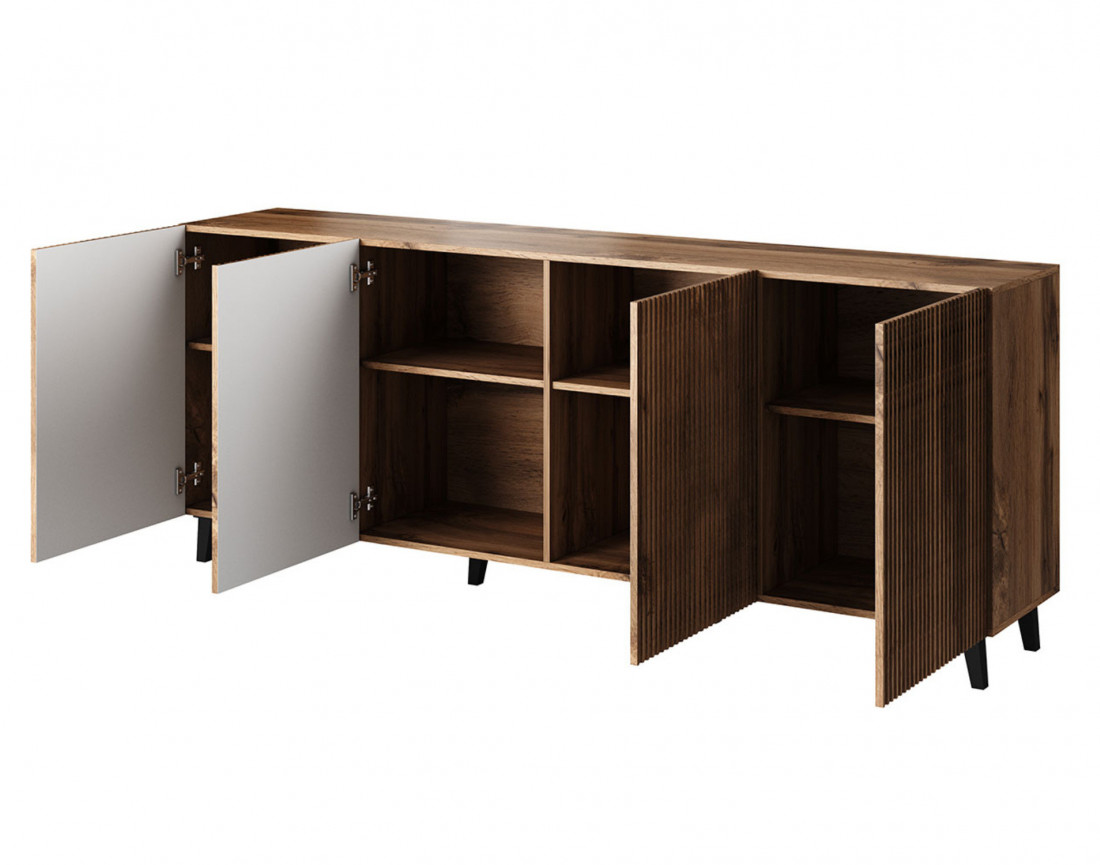 Come - buffet bas - bois - 4 portes 200 cm