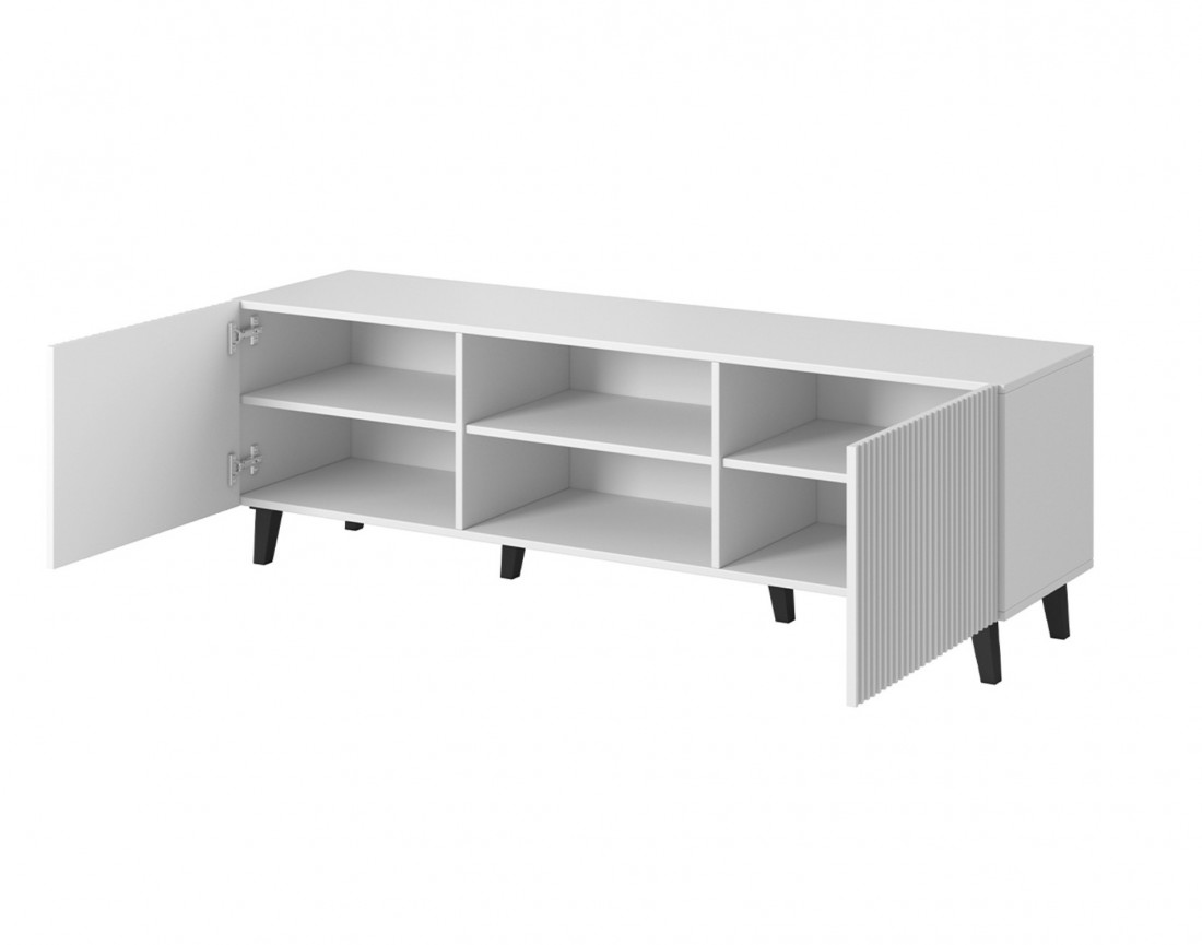 Sanna meuble tv 2 portes et 2 niches 150 cm