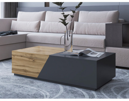 Pitt - Table basse - 124 cm - style industriel