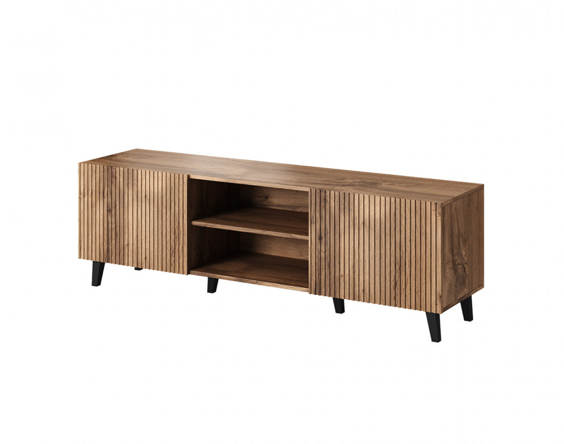 Come - meuble TV - bois - 2 portes et 2 niches 150 cm