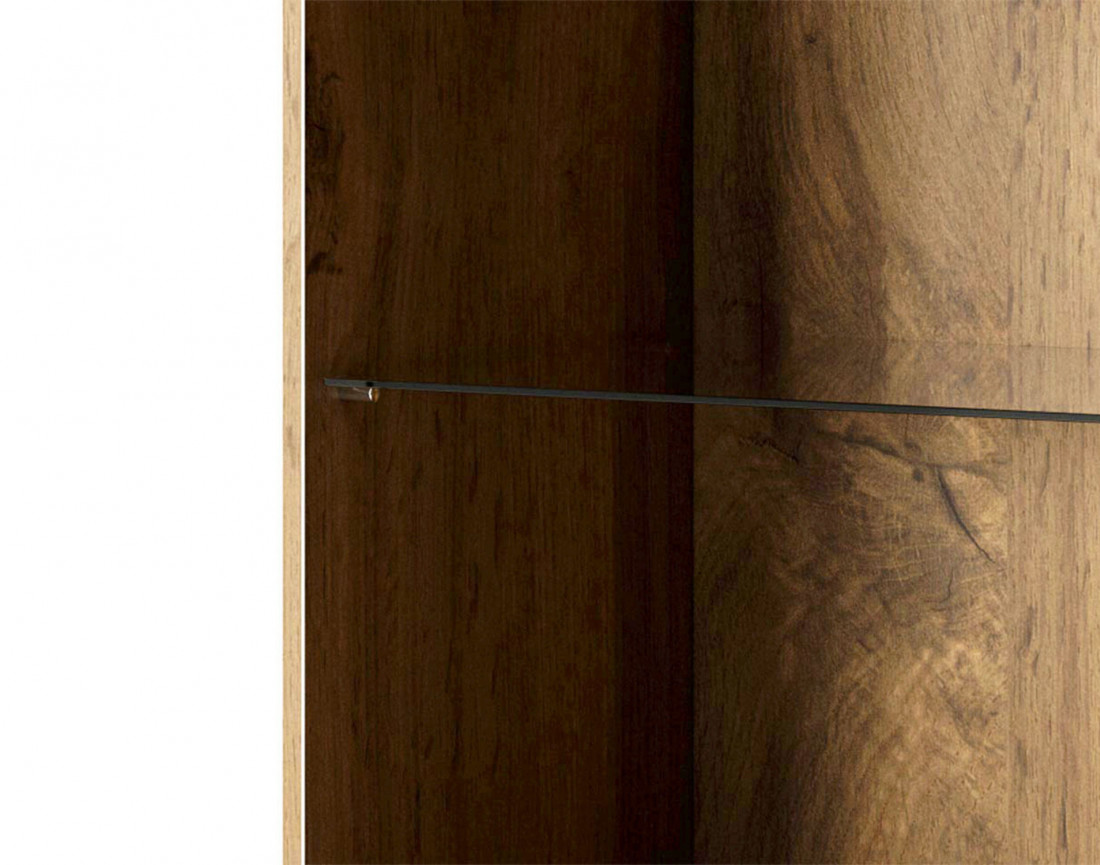 Vitrine - effet bois - 1 porte - 60x182 cm Come