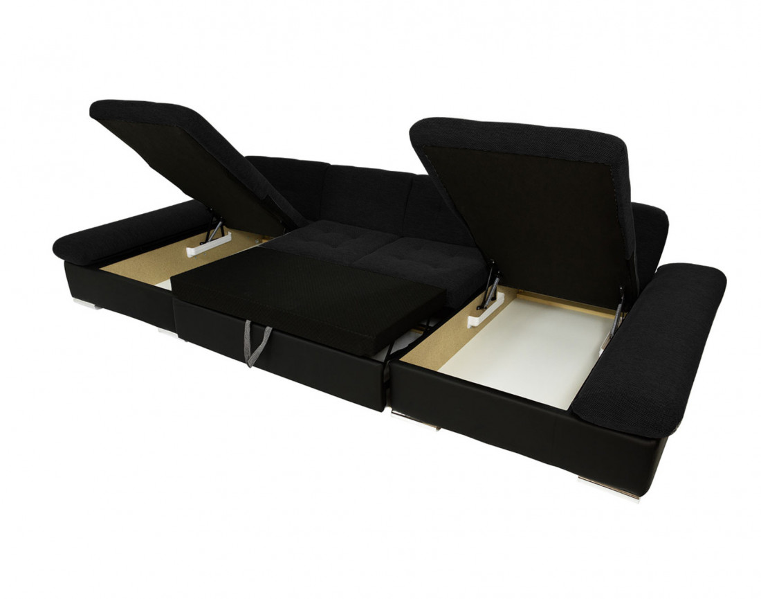 Ulys – canapé panoramique convertible avec coffres au style contemporain