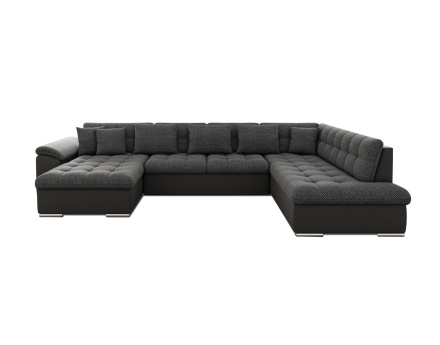 Chuck – canapé panoramique d'angle droit convertible avec coffre au style contemporain