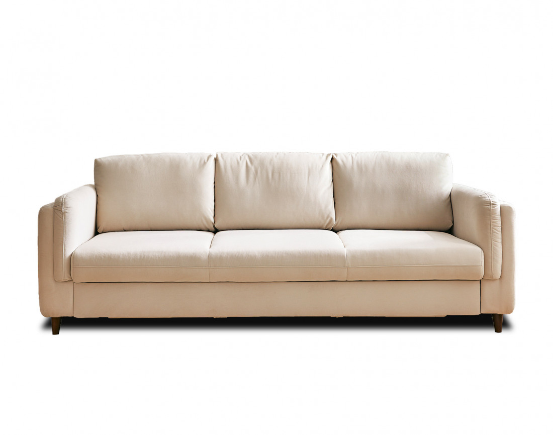 Canapé 3 places convertible en velours Brooke