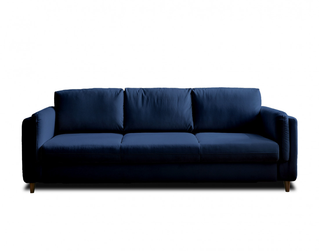 Canapé 3 places convertible en velours Brooke