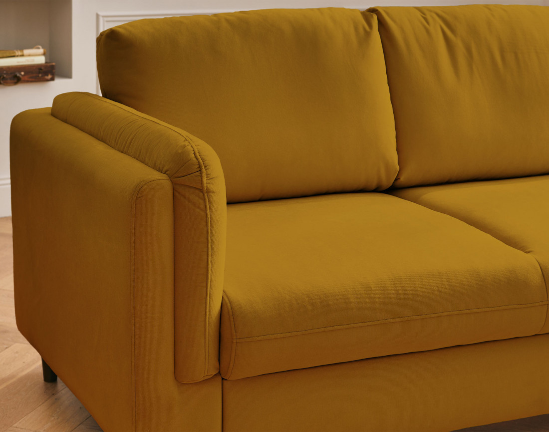 Canapé 3 places convertible en velours Brooke