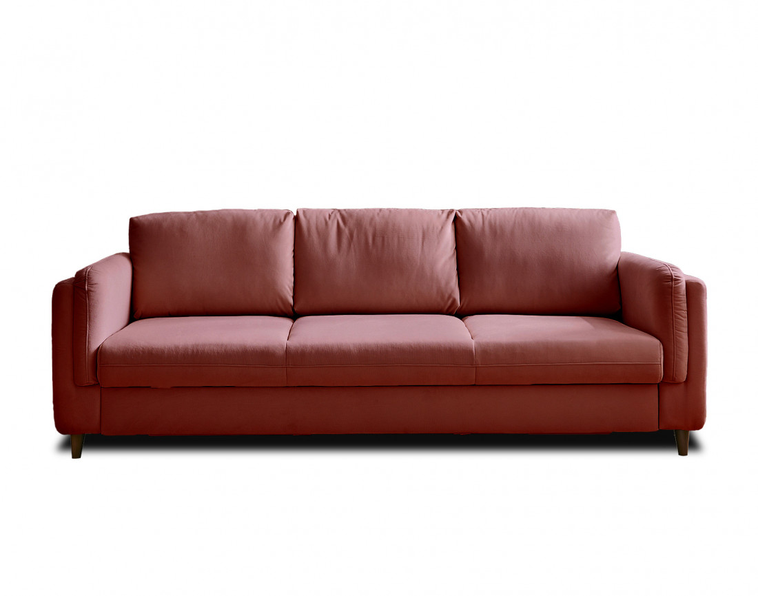 Canapé 3 places convertible en velours Brooke