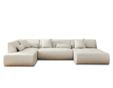 Canapé modulable panoramique d'angle gauche 7 places - en tissu - Onyx