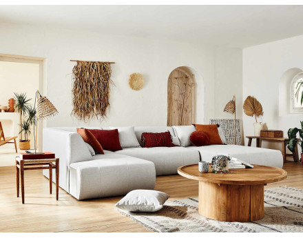 Canapé modulable panoramique d'angle gauche 7 places - en tissu - Onyx