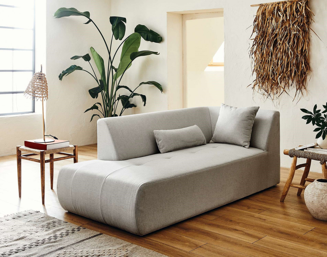 Canapé modulable panoramique d'angle gauche 7 places - en tissu - Onyx