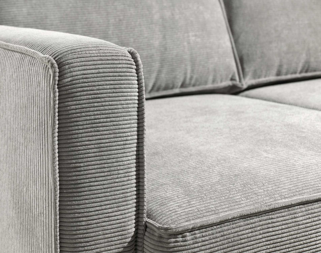 Canapé 3 places convertible en velours côtelé Jake