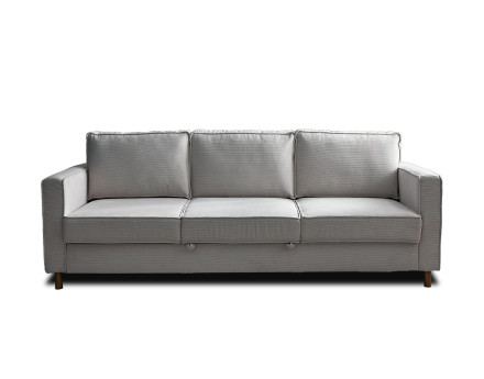 Canapé 3 places convertible en velours côtelé Jake