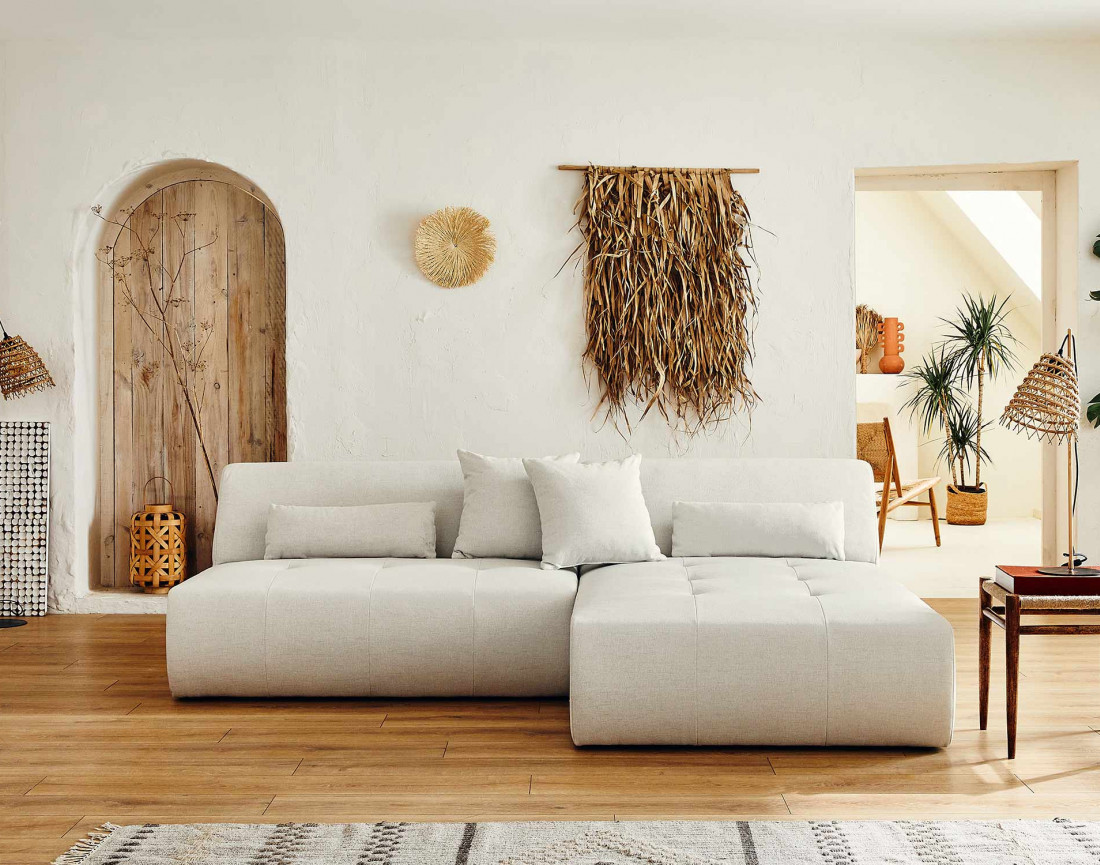 Canapé d'angle réversible modulable 4 places - en tissu - Onyx