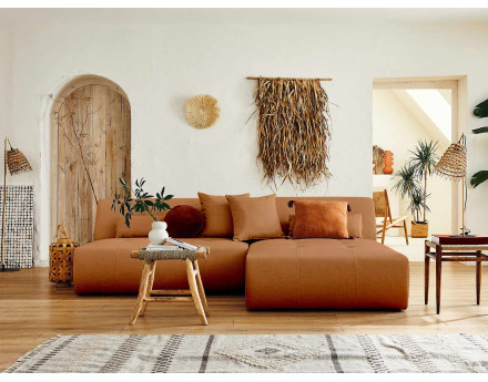 Canapé d'angle réversible modulable 4 places - en tissu - Onyx