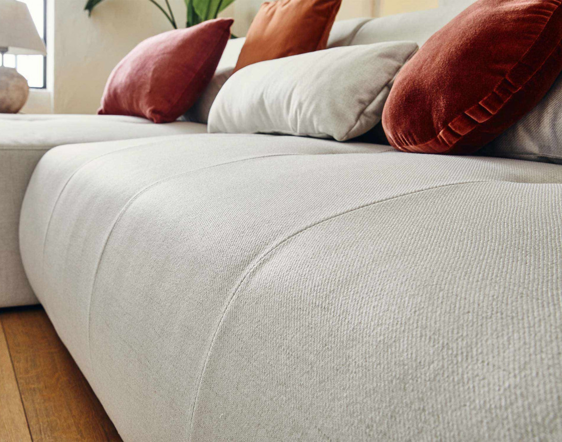 Onyx - canapé d'angle gauche modulable 5 places - en tissu