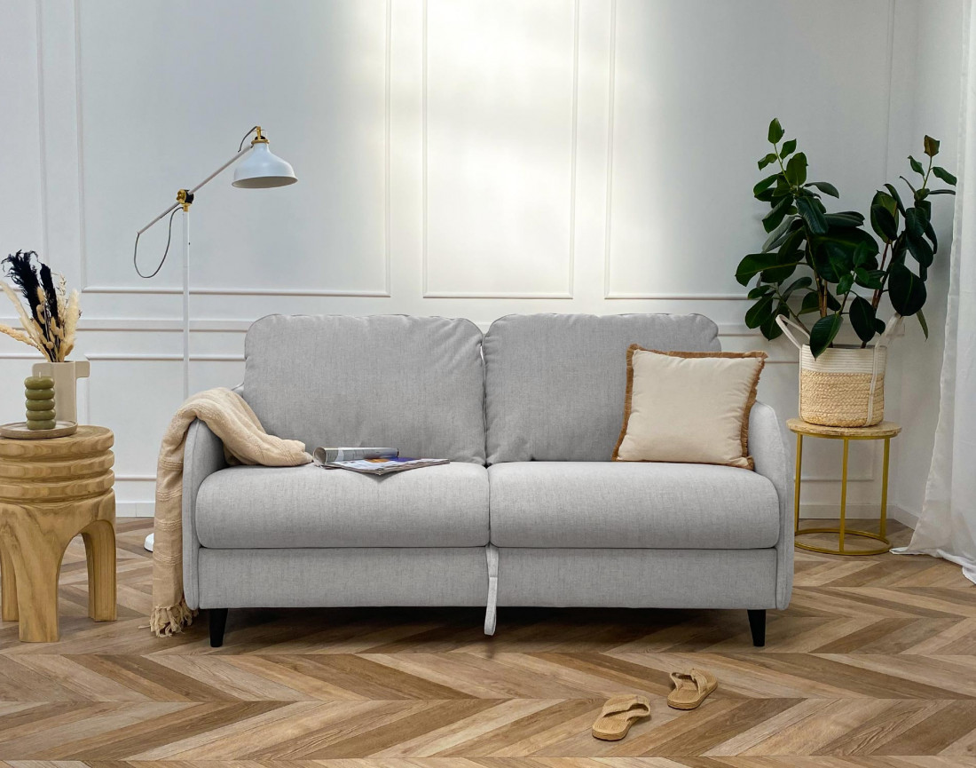 Canapé 3 places convertible express quotidien en tissu Cosmos