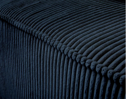 Canapé modulable d'angle gauche 6 places en velours côtelé Colombine