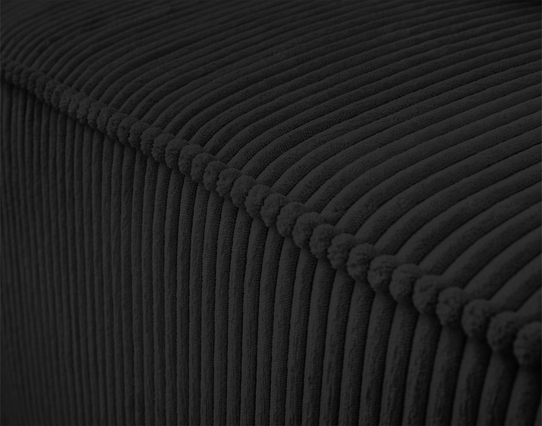 Canapé modulable d'angle gauche 6 places en velours côtelé Colombine