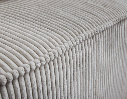 Module d'assise sans accoudoirs en velours côtelé Colombine