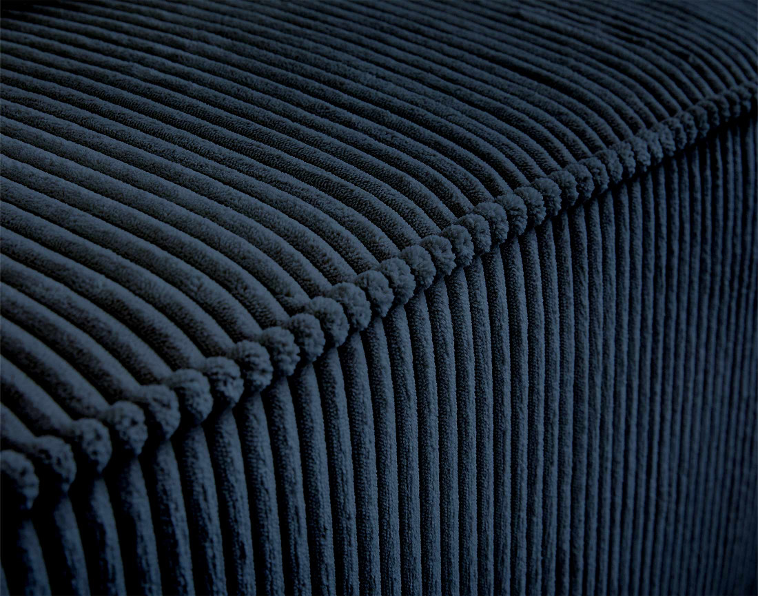 Module d'assise d'angle réversible en velours côtelé Colombine