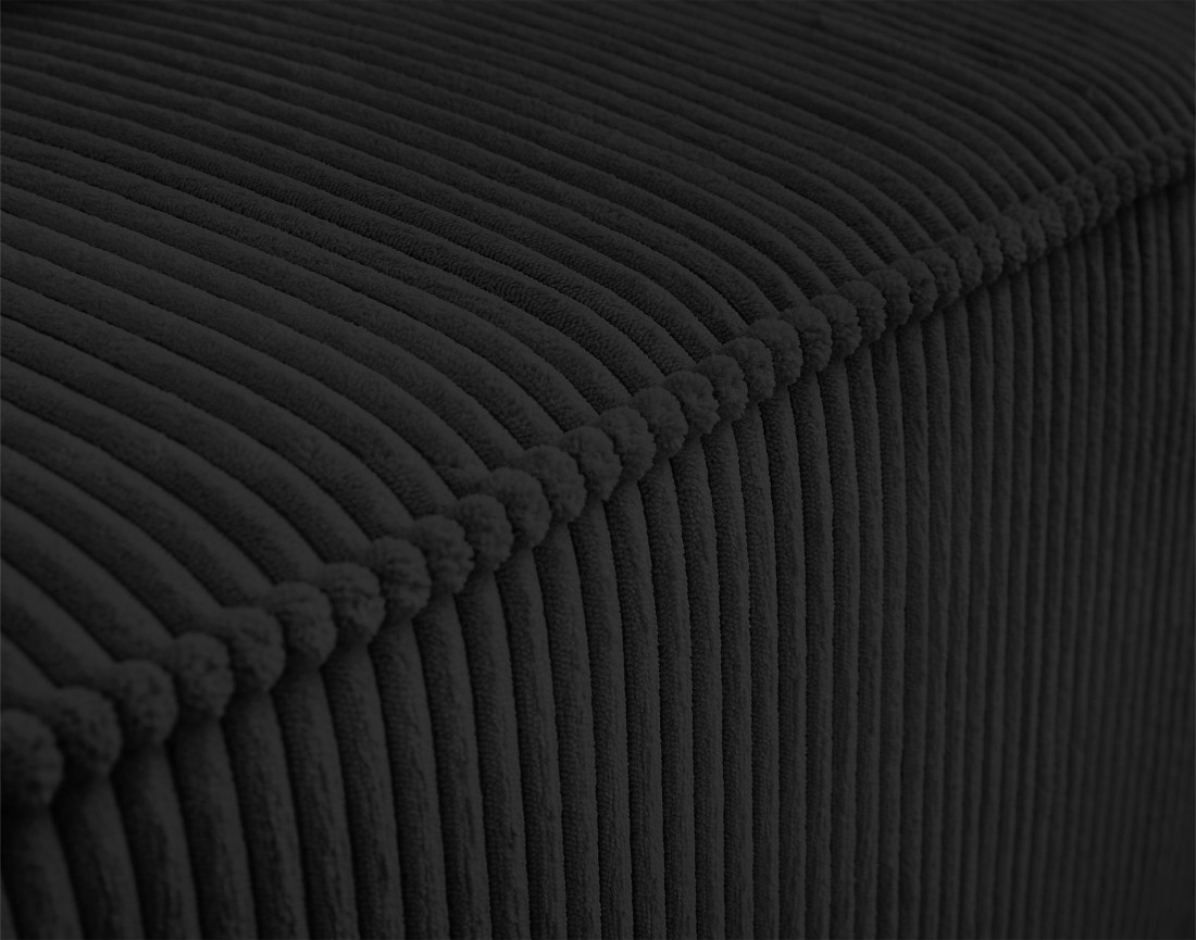 Module d'assise d'angle réversible en velours côtelé Colombine