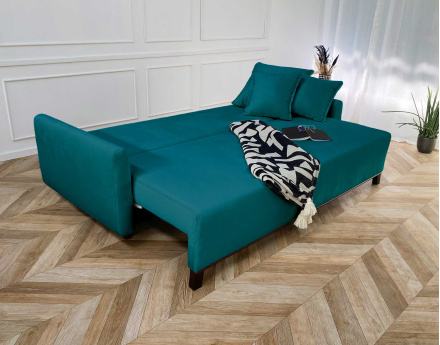 Canapé 3 places convertible avec coffre en velours Apia