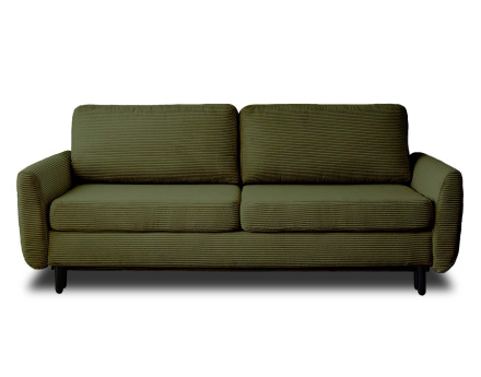 Canapé 3 places convertible avec coffre en velours côtelé Dan