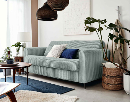 Canapé 3 places convertible express quotidien en grosses côtes Owen