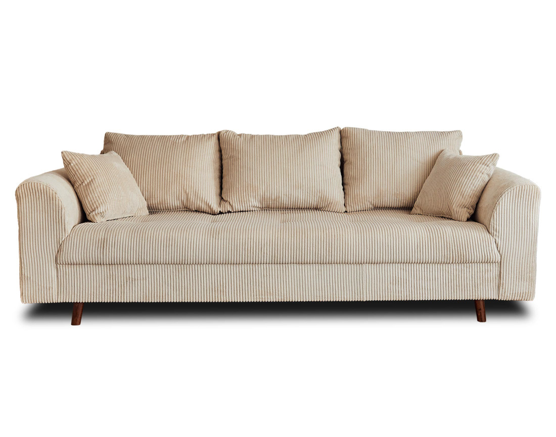 Canapé 3 places en velours côtelé Rune