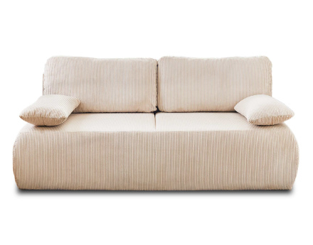 Canapé 3 places convertible avec coffre en velours côtelé Loutro