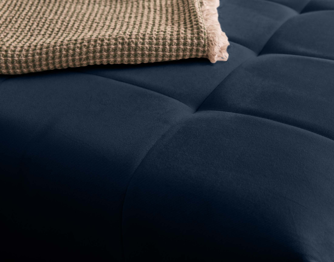 Canapé d'angle en velours - Petra - réversible convertible avec coffre - 4 places - en velours