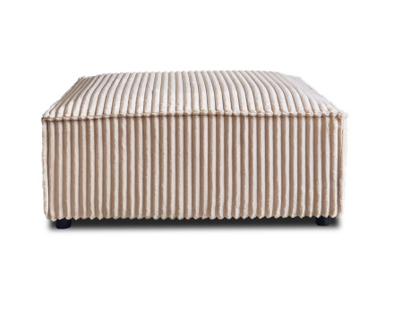 Pouf en velours côtelé grosses côtes Stella