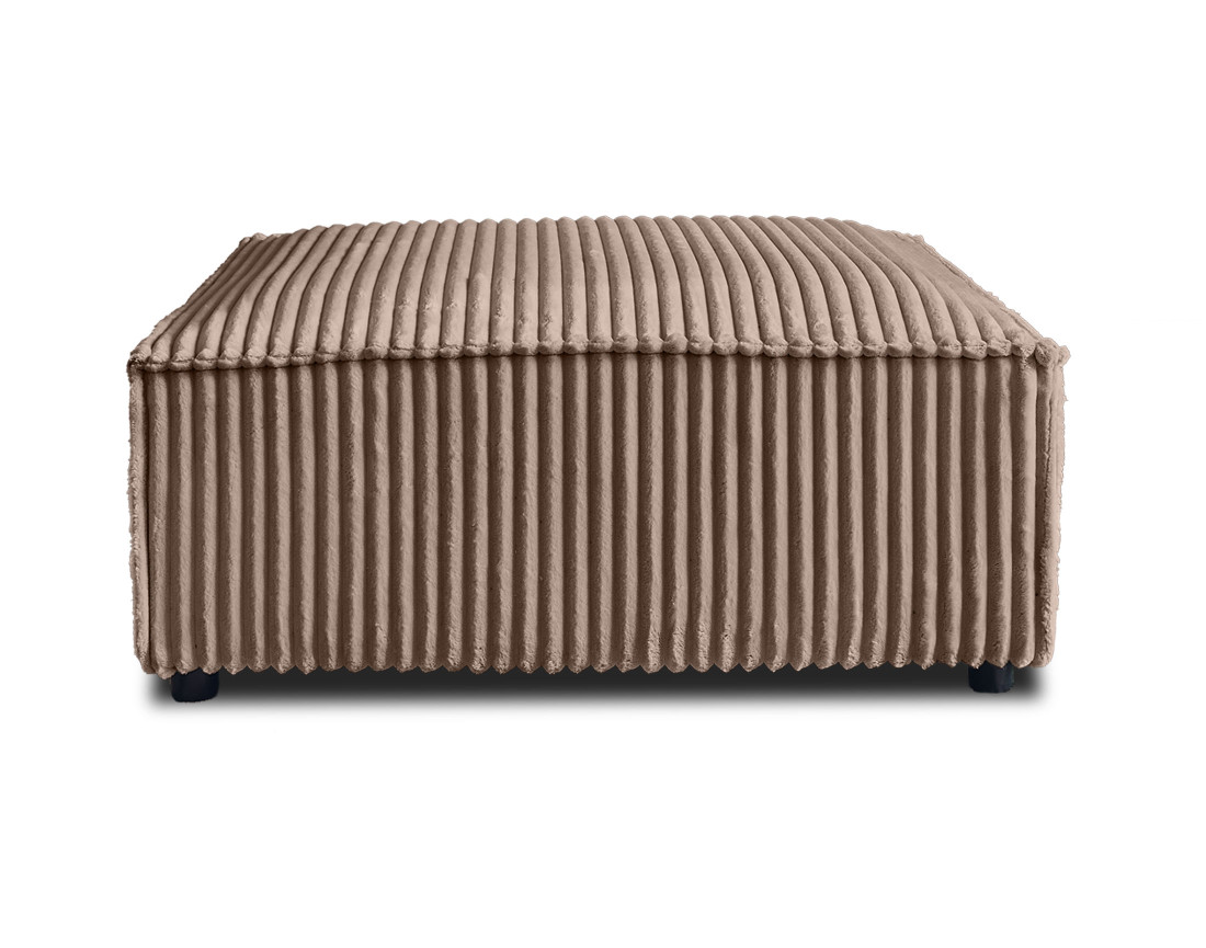 Pouf en velours côtelé grosses côtes Stella
