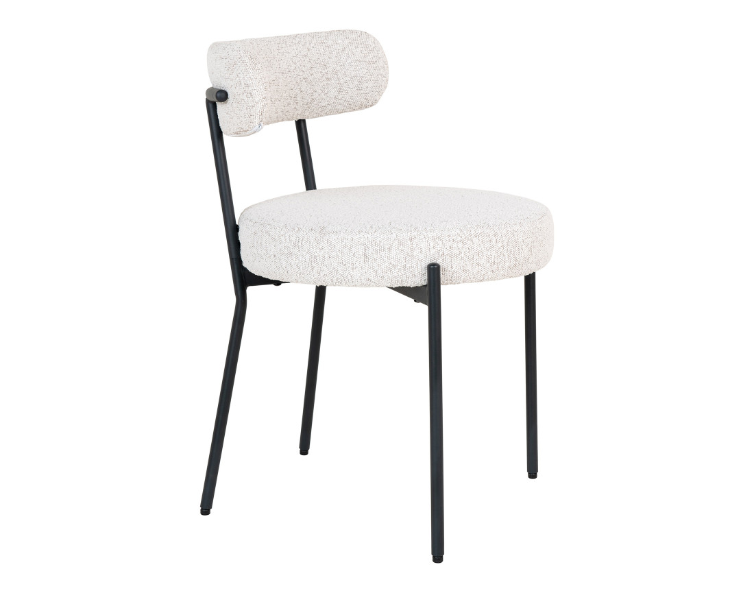 Lot de deux chaises en tissu bouclette Ivanec