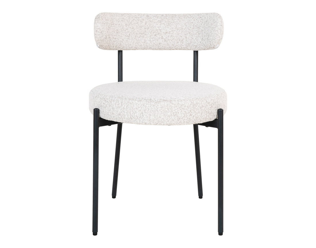 Lot de deux chaises en tissu bouclette Ivanec