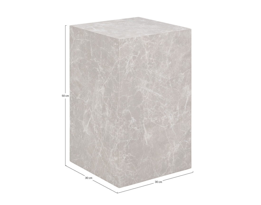 Bout de canapé haut effet marbre 30 cm Pula