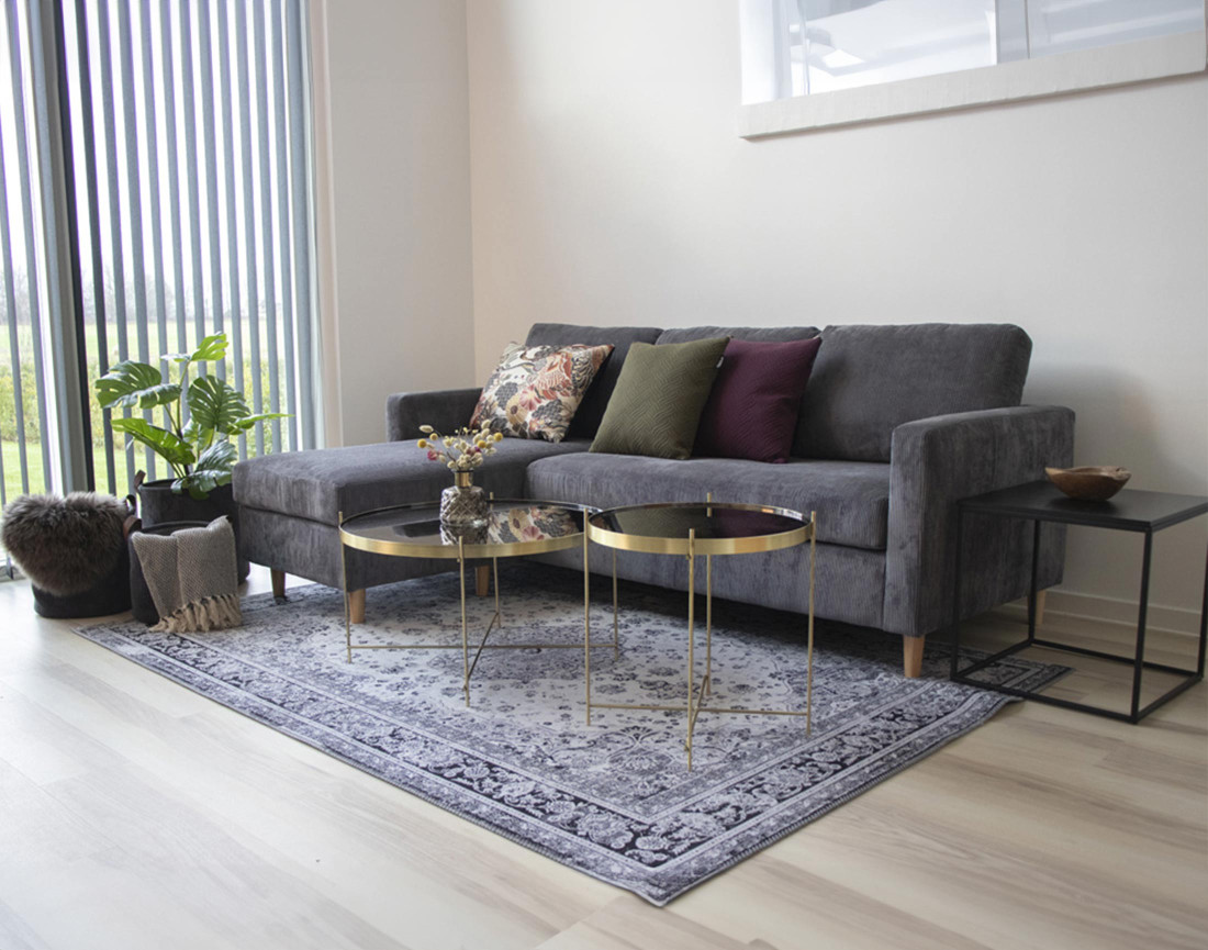 Table basse métal et verre 70 cm Glina