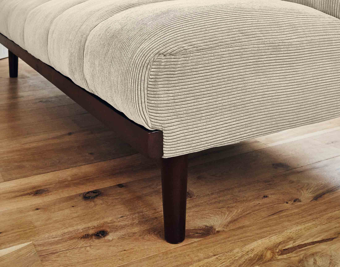 Canapé convertible clic-clac 2 places en velours côtelé Samarra