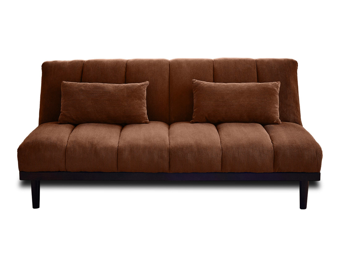 Canapé convertible clic-clac 2 places en velours côtelé Samarra