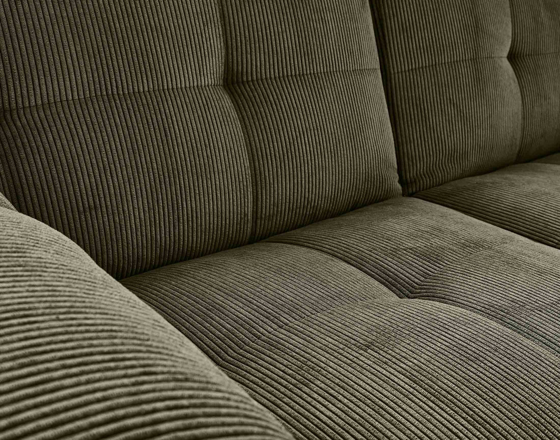 Canapé convertible clic-clac 2 places en velours côtelé Philae