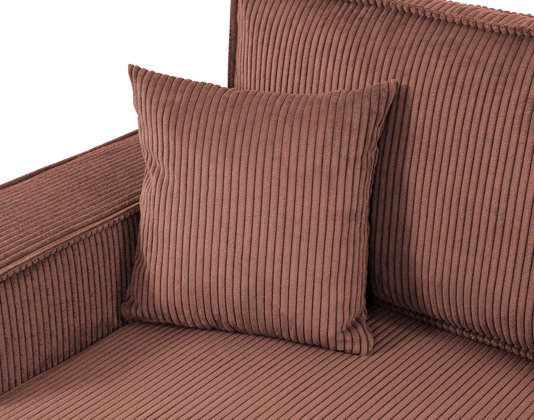 Canapé panoramique en U 7 places convertible avec coffre en velours côtelé Cezanne