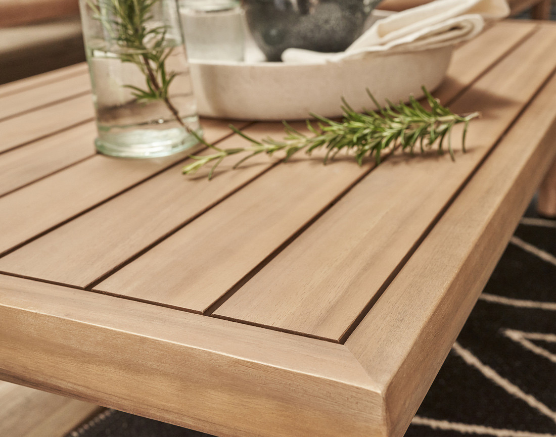 Salon bas de jardin 4 places + table en bois d'acacia FSC® 100% Papeete