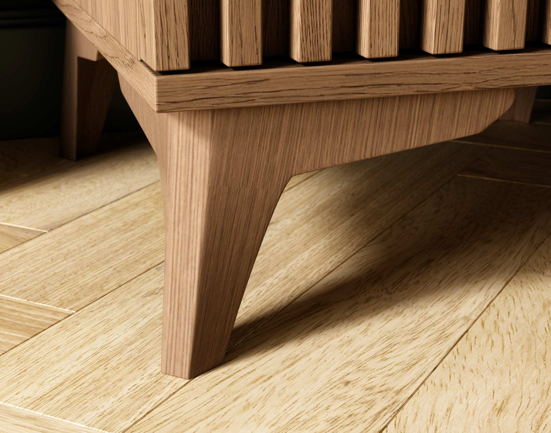 Table de chevet 40 cm en bois Portmore