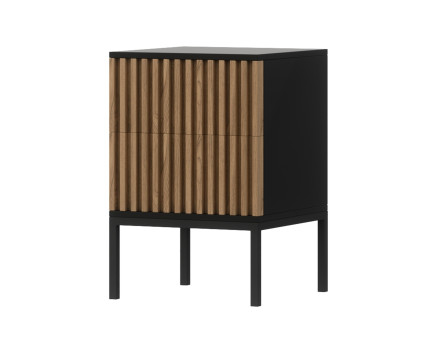 Table de chevet 40 cm bois et noir Savanna