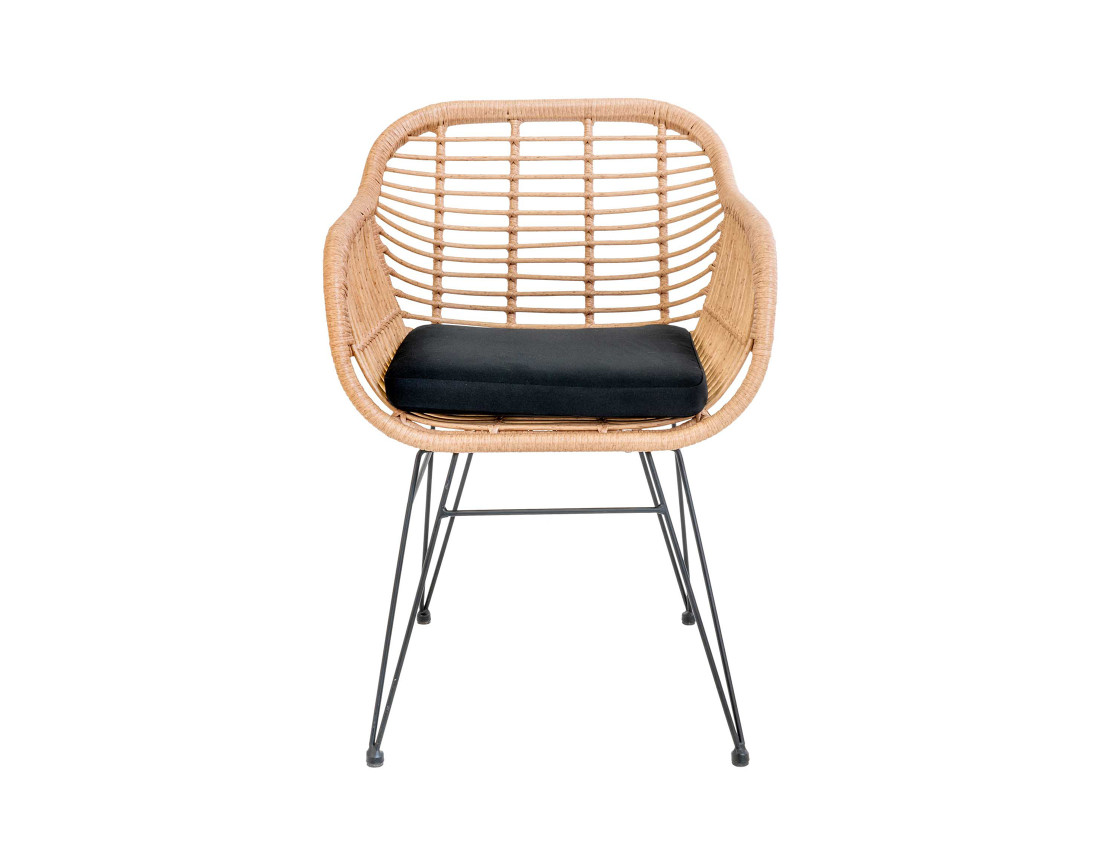 Lot de deux chaises en poly rotin Candelaria