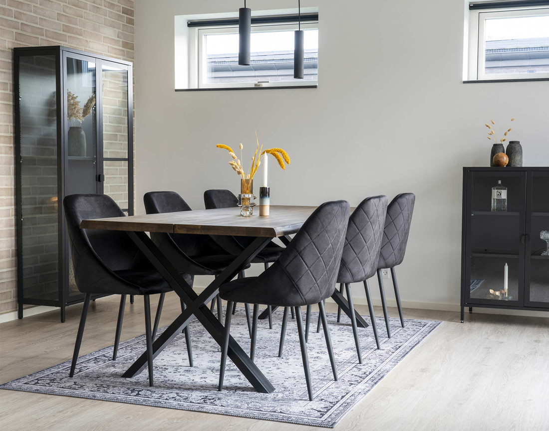 Tapis noir et blanc 160x230 cm Galdar