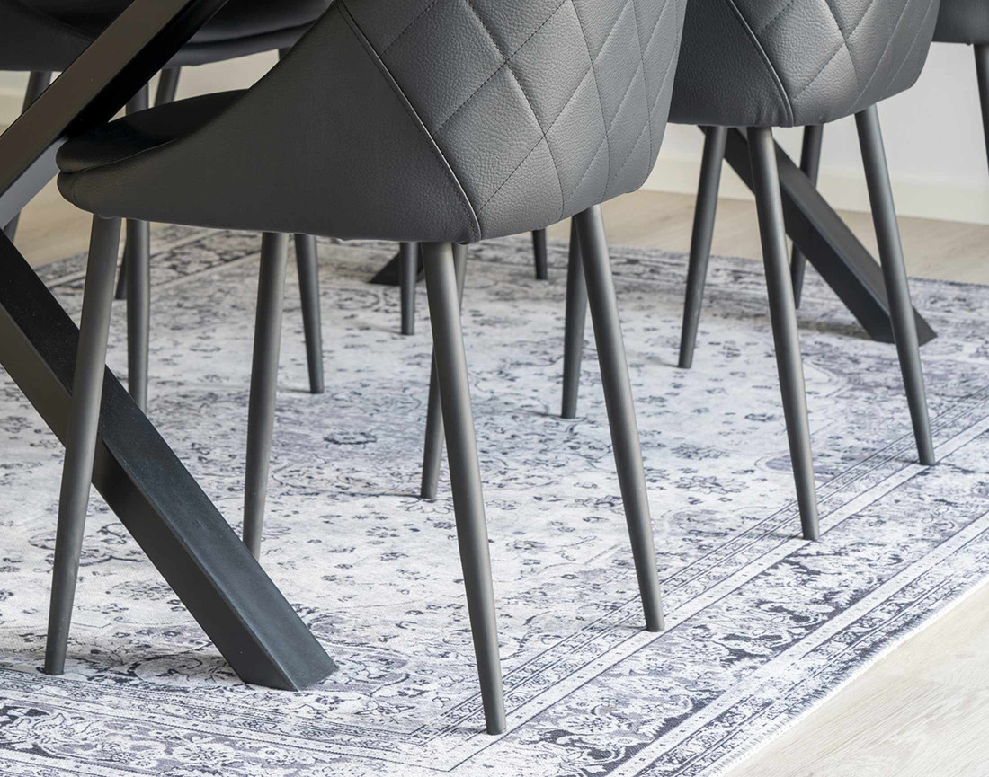 Tapis noir et blanc 160x230 cm Galdar