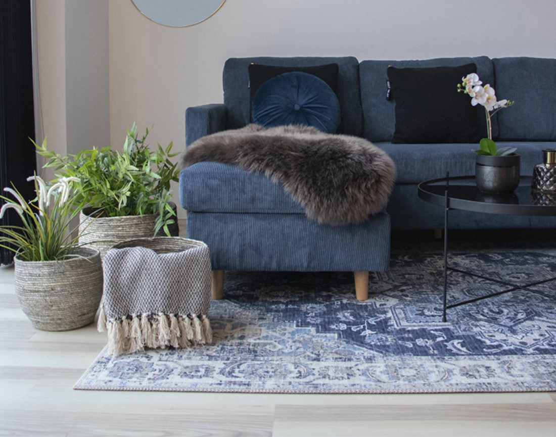 Tapis bleu 200x300 cm Galdar